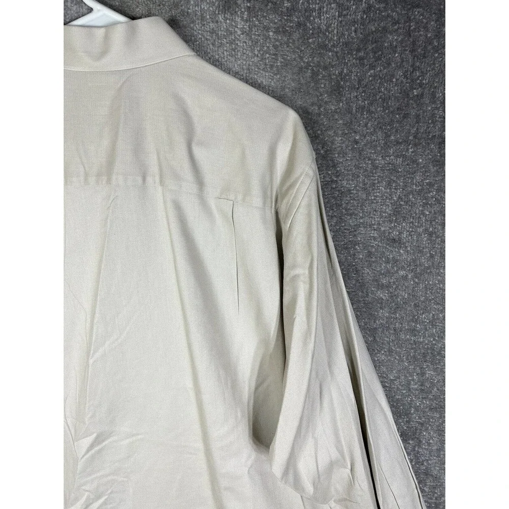 Geoffrey‎ Beene Stain Repellent Button Up Dress Shirt Mens XL Chest Pocket
